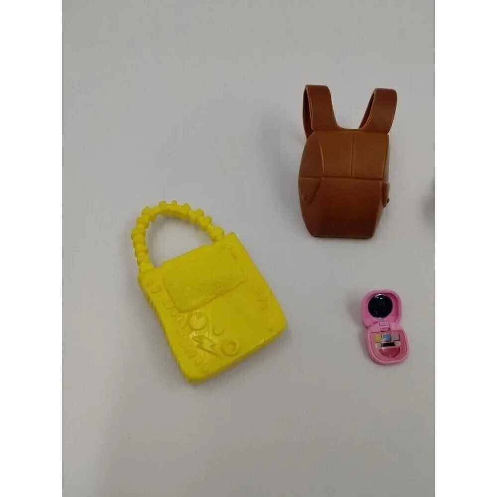 Monster High 5 Piece Accessories Lot Purse Backpack Compact Headdress Gun